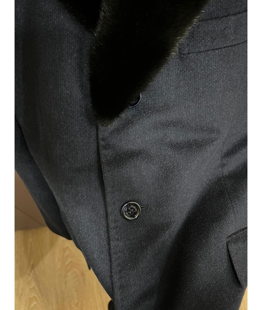 STEFANO RICCI Синее кашемировое пальто, фото 5