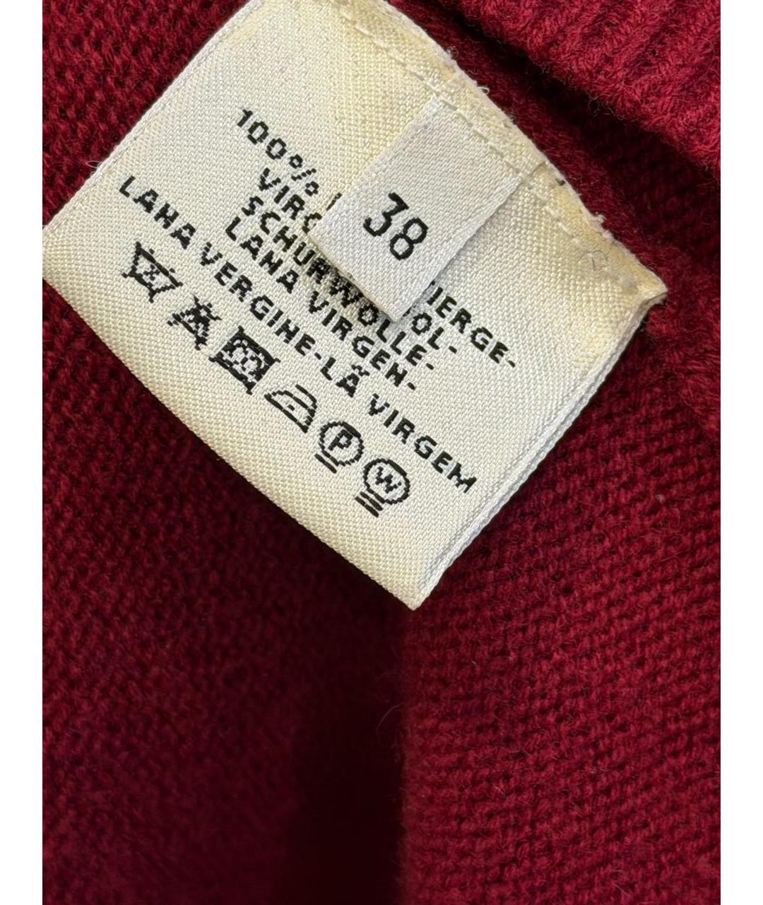 HERMES Бордовый шерстяной джемпер / свитер, фото 5