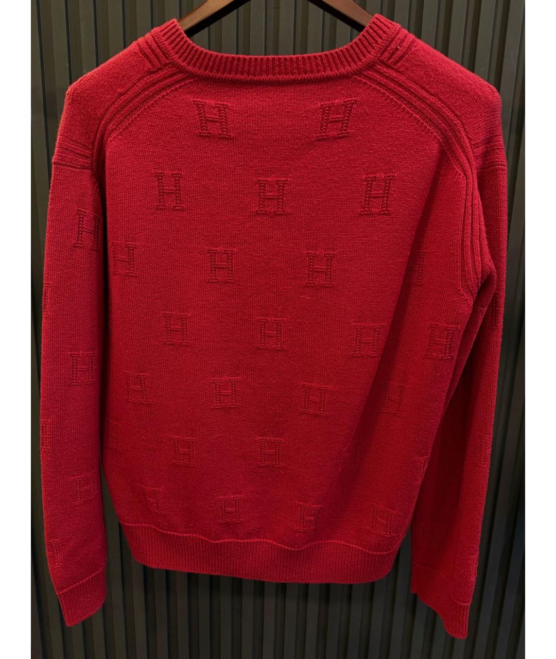 HERMES Бордовый шерстяной джемпер / свитер, фото 2