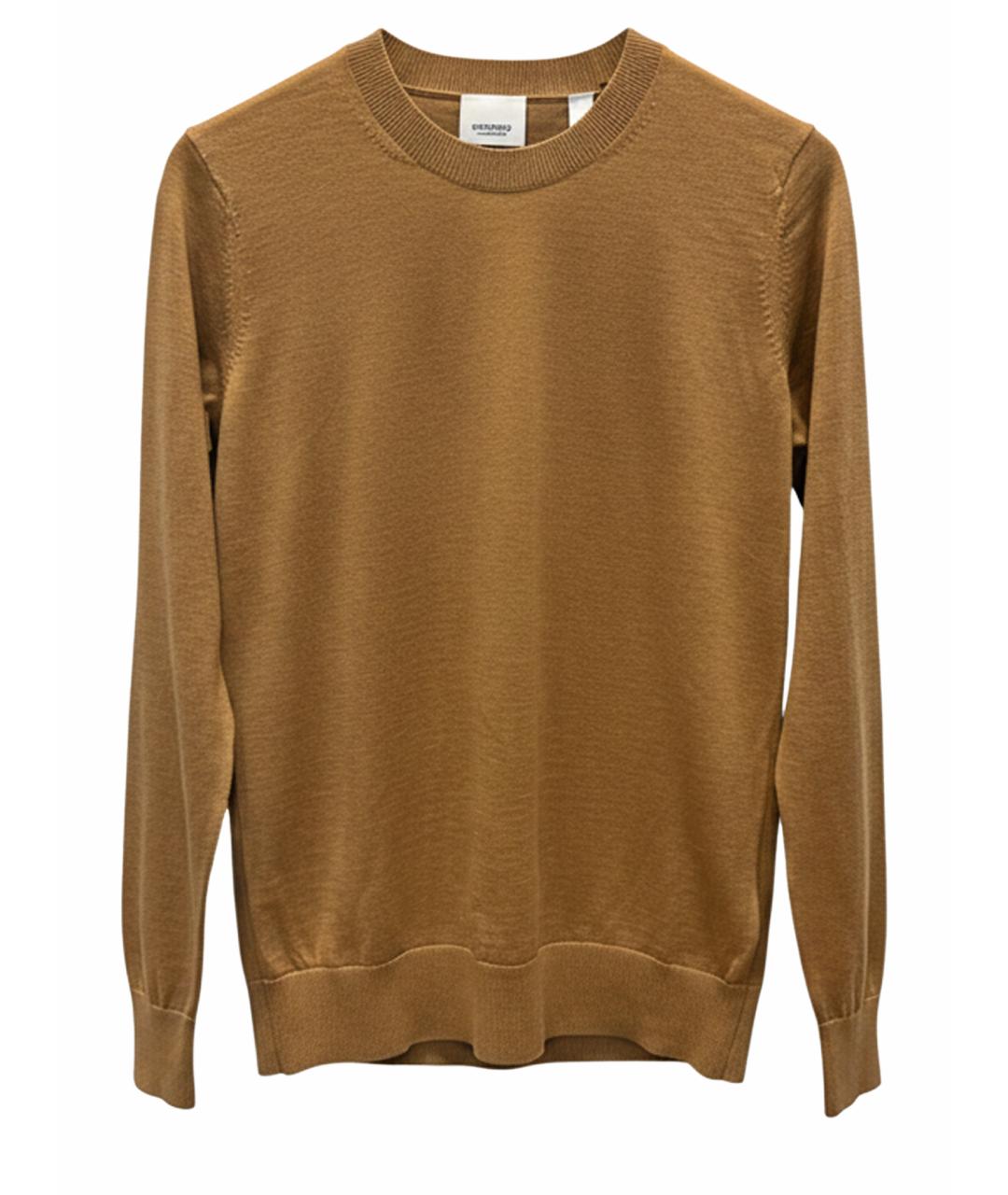 BURBERRY Коричневый шерстяной джемпер / свитер, фото 1