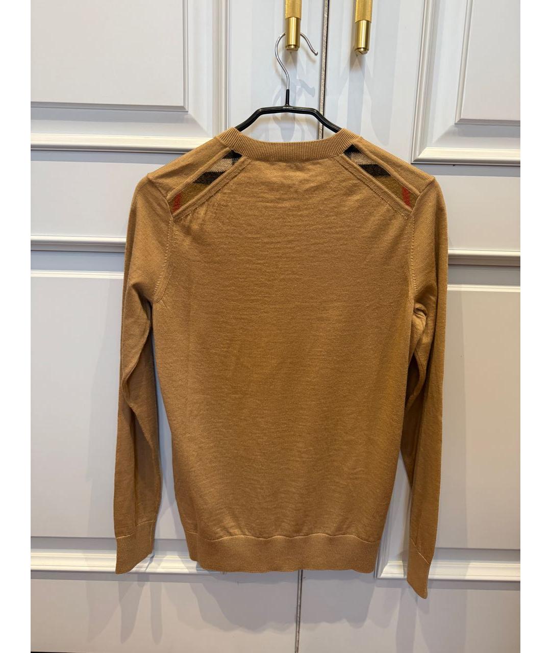 BURBERRY Коричневый шерстяной джемпер / свитер, фото 3