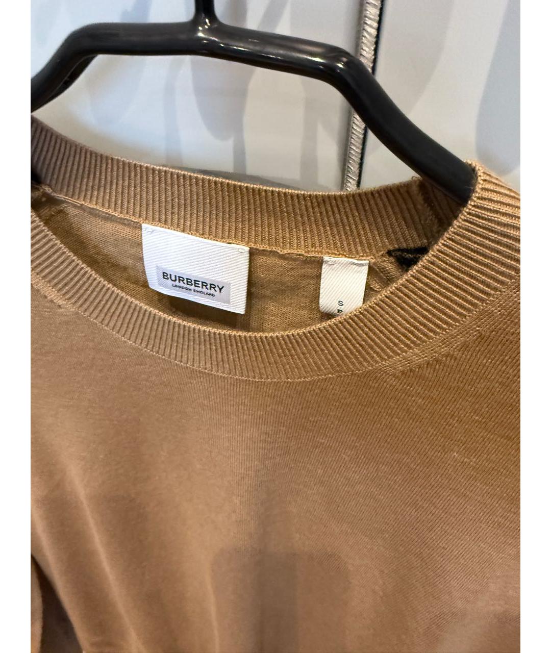 BURBERRY Коричневый шерстяной джемпер / свитер, фото 5