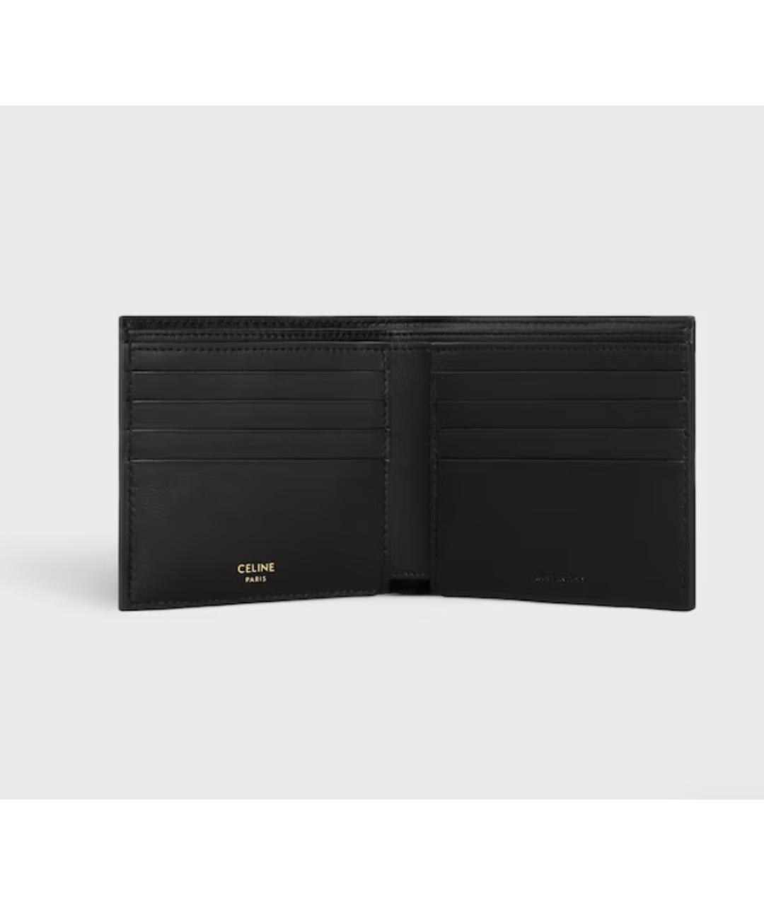 CELINE Черный кожаный кошелек, фото 2