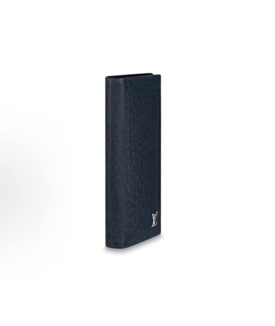 LOUIS VUITTON Темно-синяя кожаная визитница, фото 4