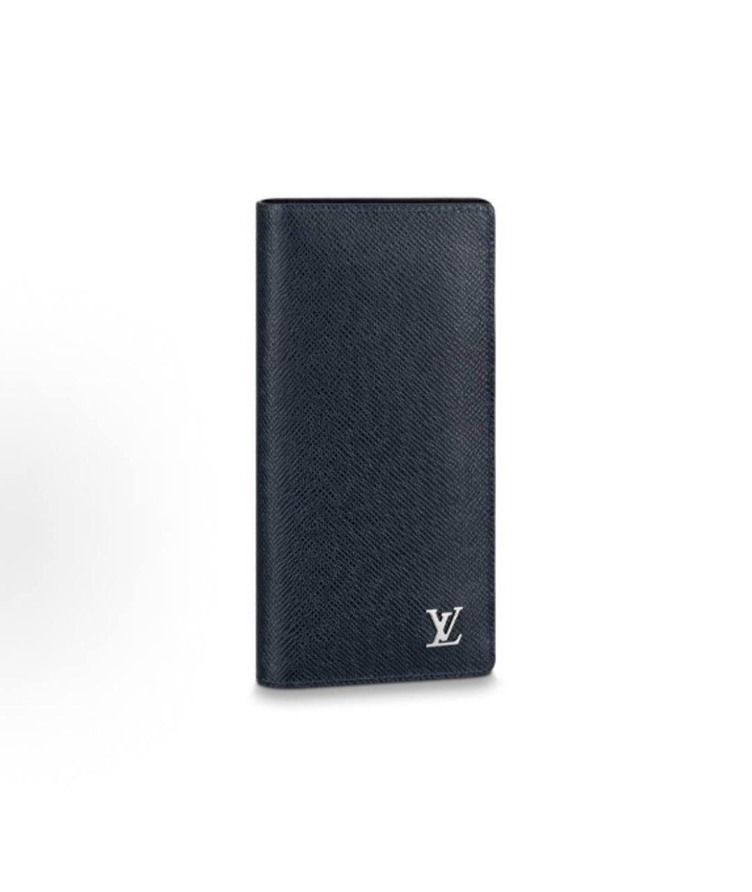 LOUIS VUITTON Темно-синяя кожаная визитница, фото 1