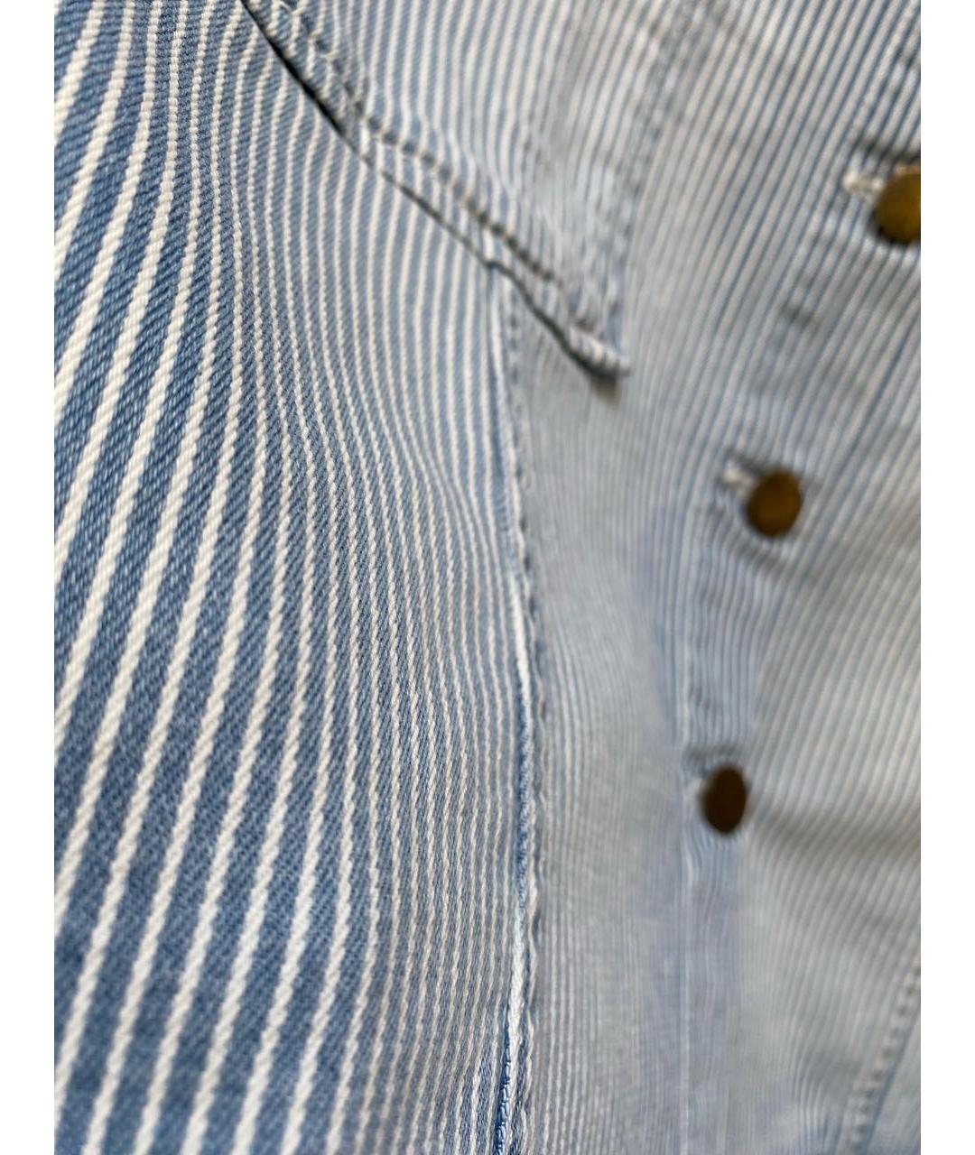 BA&SH Голубая хлопко-эластановая юбка мини, фото 5