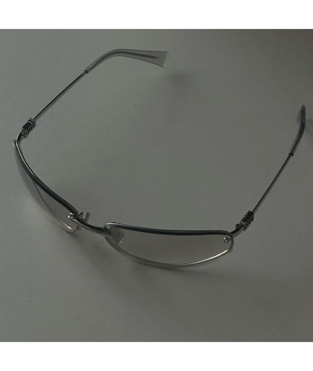 MIU MIU Серебряные металлические солнцезащитные очки, фото 7