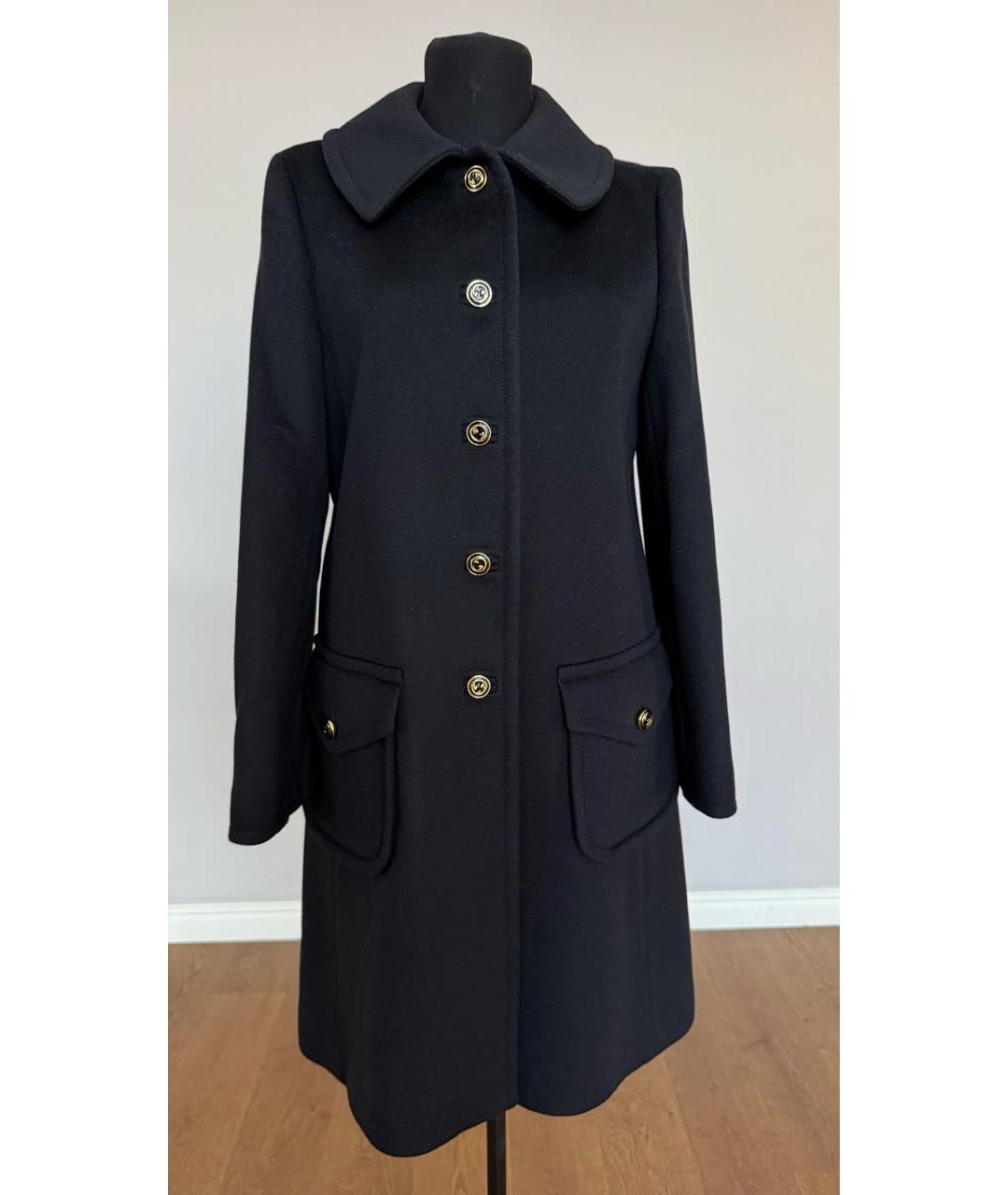 GUCCI Черное шерстяное пальто, фото 6