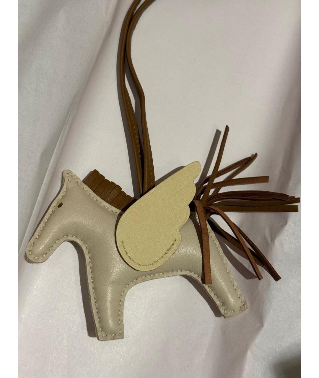 HERMES Бежевый брелок, фото 2