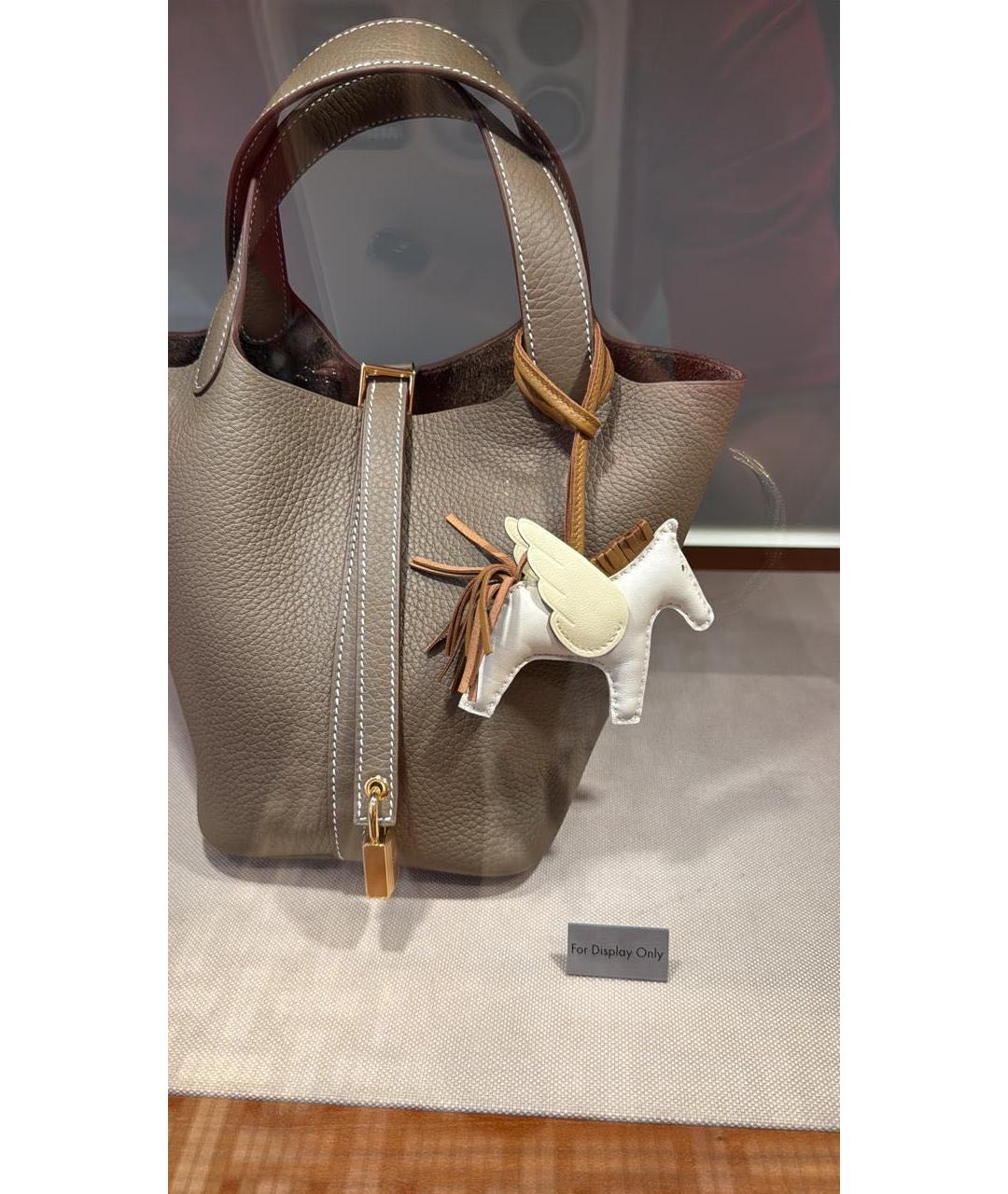 HERMES Бежевый брелок, фото 5