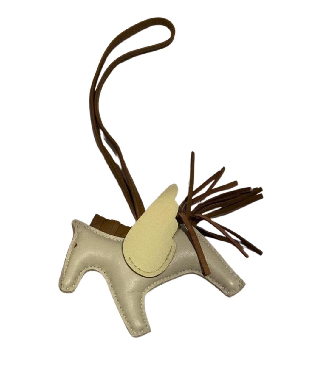 HERMES Бежевый брелок, фото 1