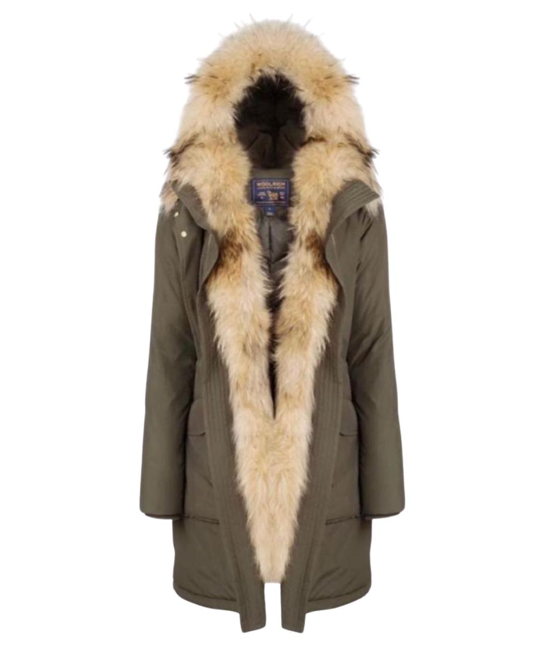 WOOLRICH Хаки хлопковый пуховик, фото 1