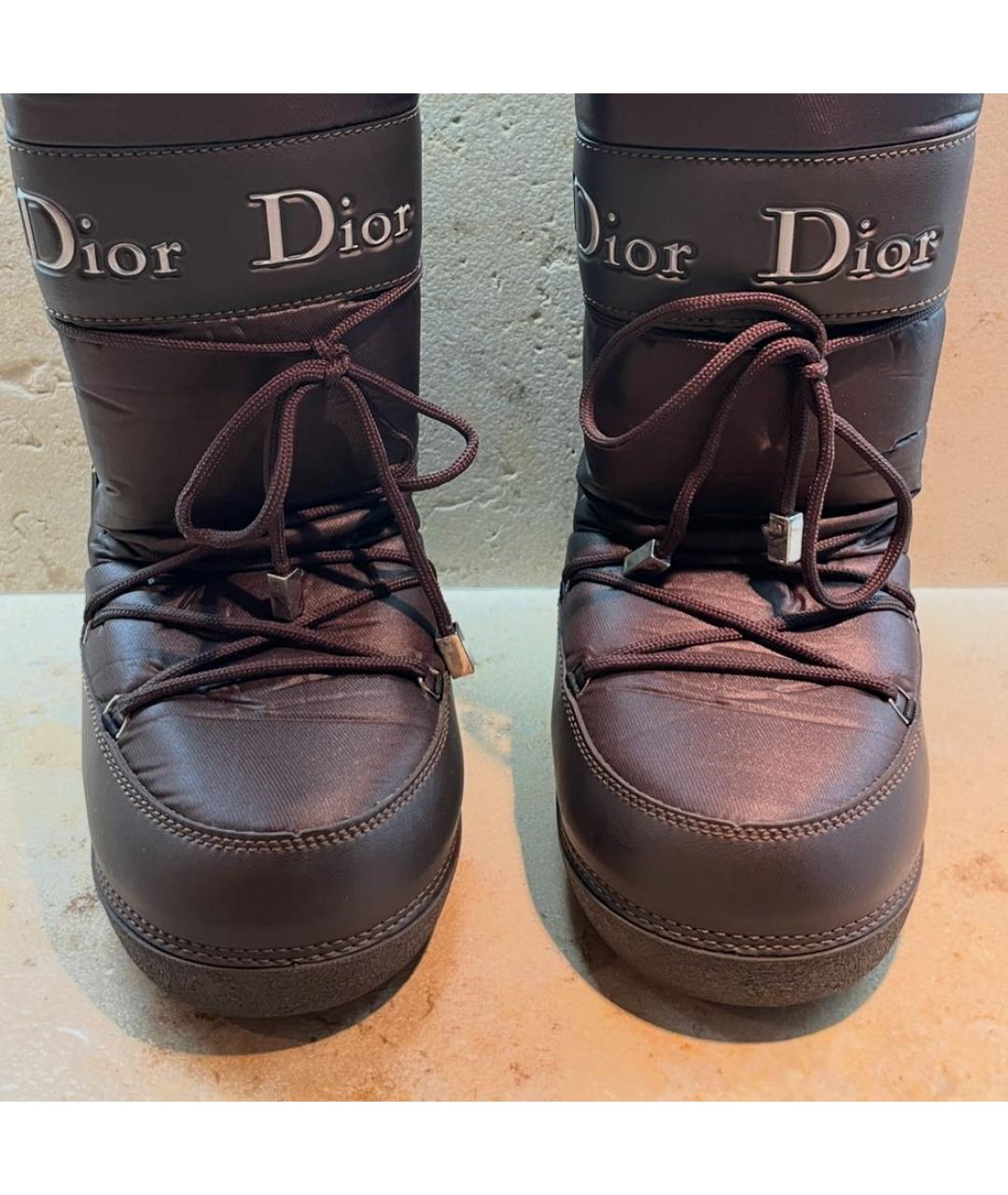 MOON BOOT Коричневые синтетические сапоги, фото 7