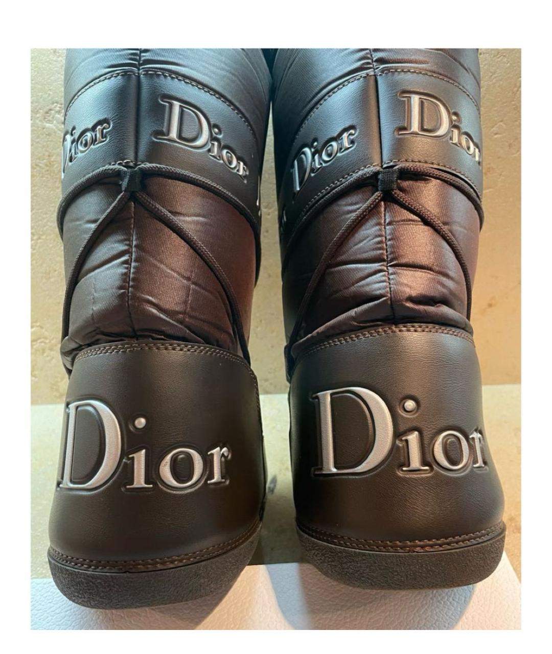 MOON BOOT Коричневые синтетические сапоги, фото 3