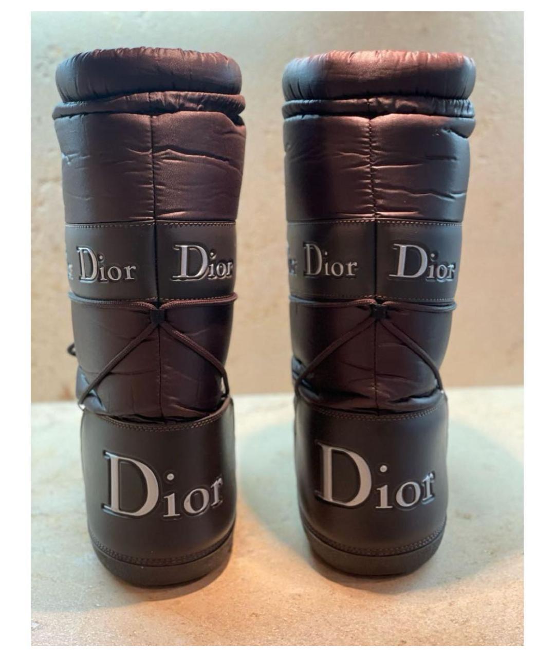 MOON BOOT Коричневые синтетические сапоги, фото 4