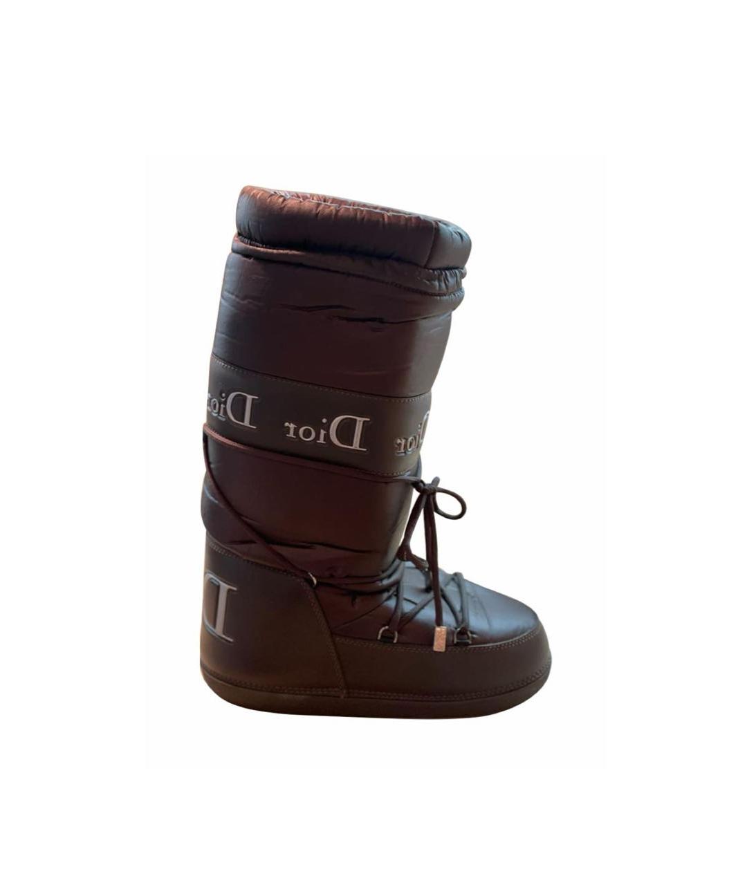 MOON BOOT Коричневые синтетические сапоги, фото 8