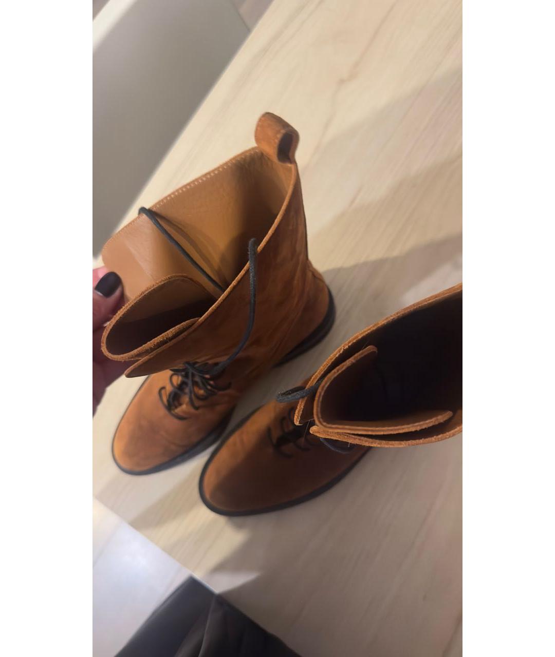 KHAITE Коричневые замшевые ботинки, фото 3
