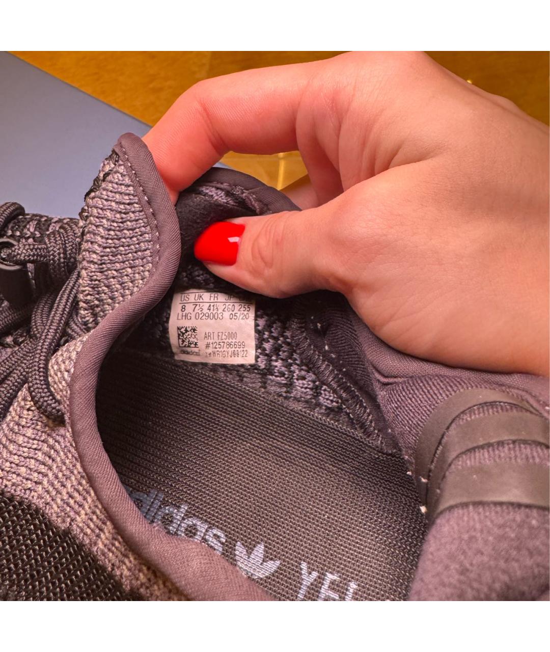 ADIDAS YEEZY Черные текстильные кроссовки, фото 4