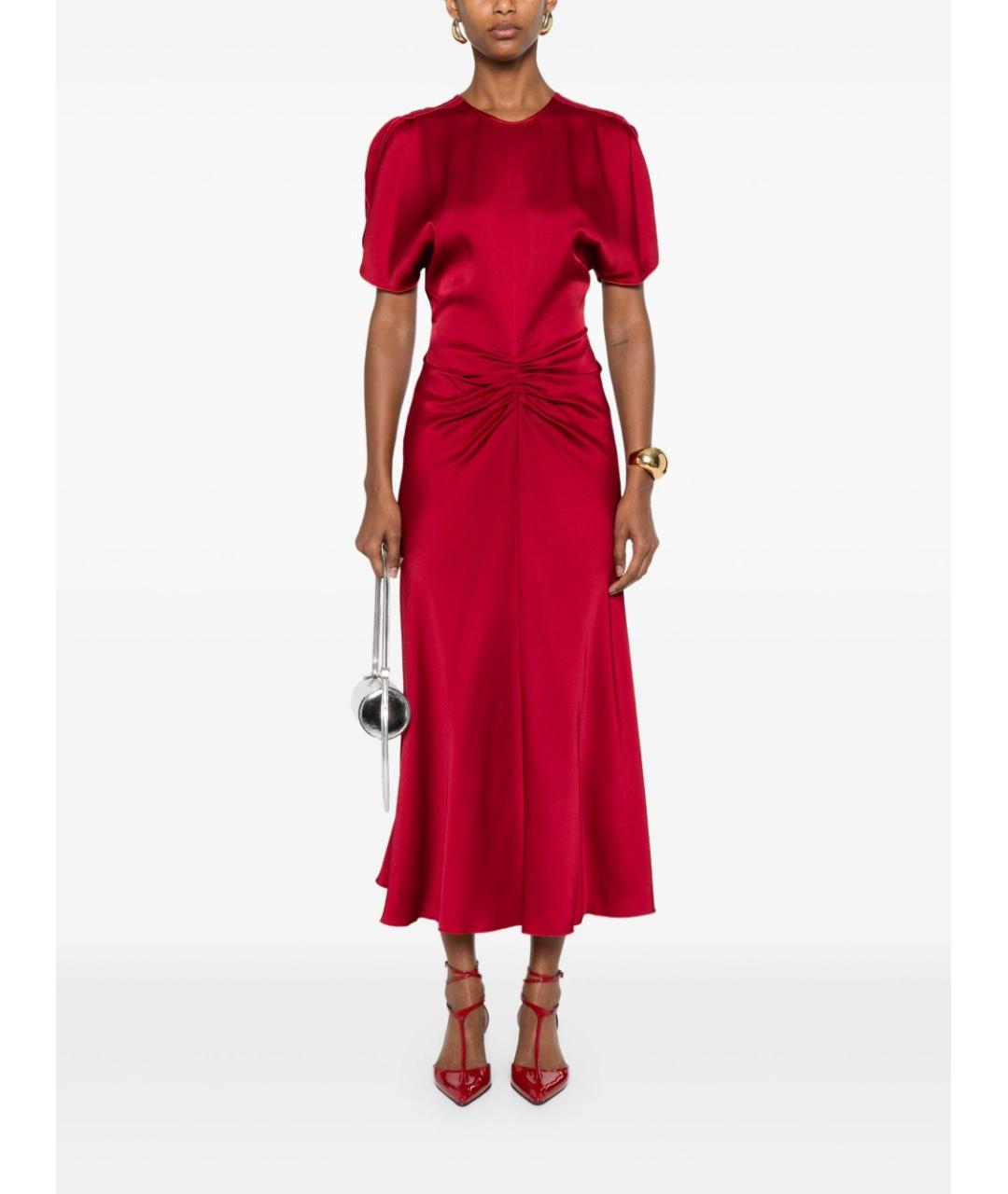 VICTORIA BECKHAM Красное вечернее платье, фото 2
