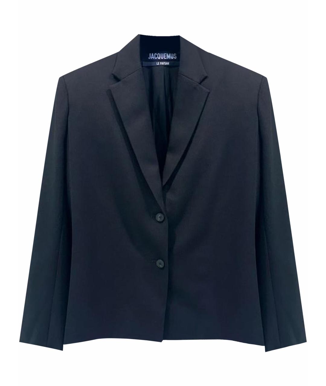 JACQUEMUS Черный шерстяной жакет/пиджак, фото 1