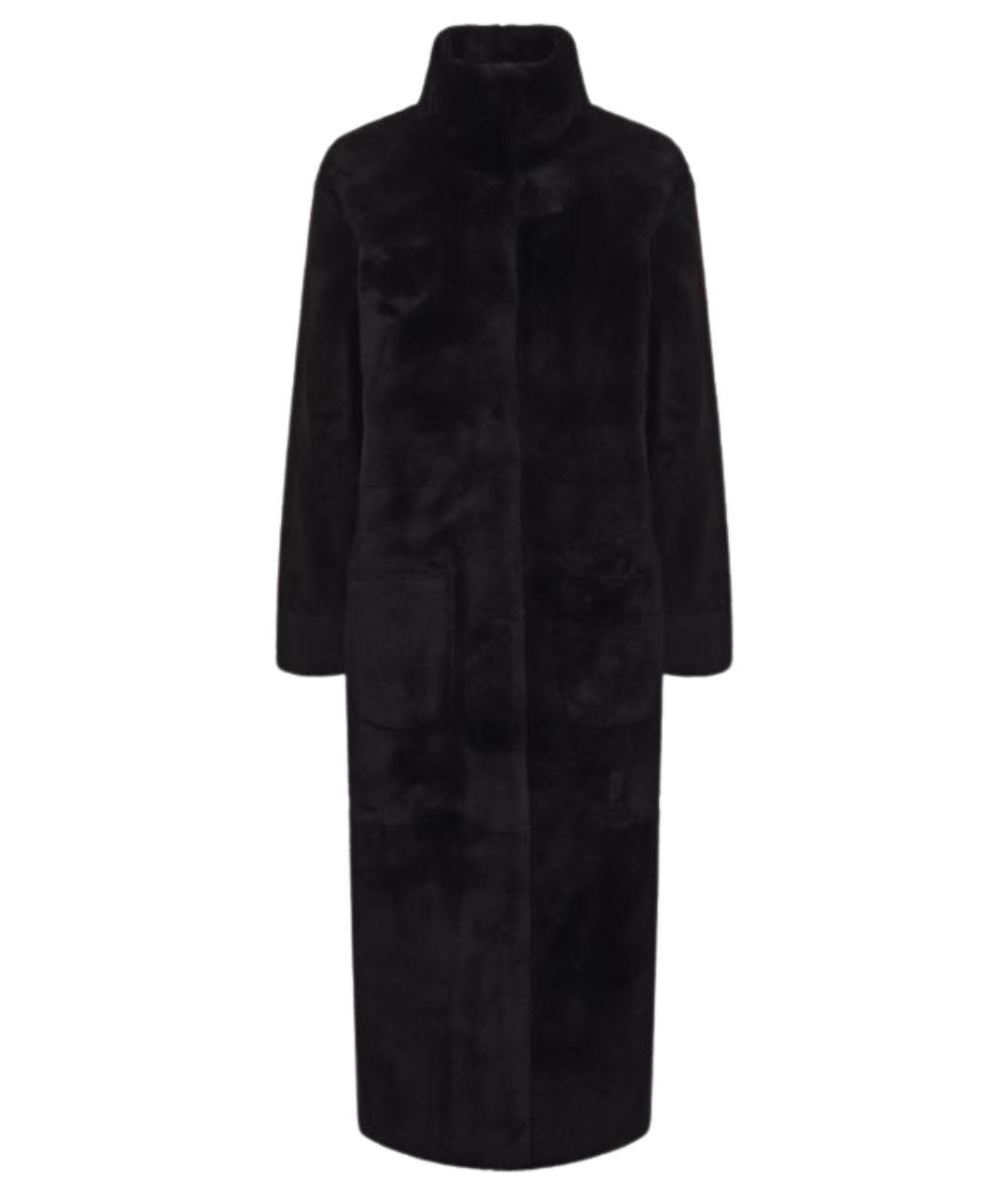 SIMONETTA RAVIZZA Черная кожаная дубленка, фото 1