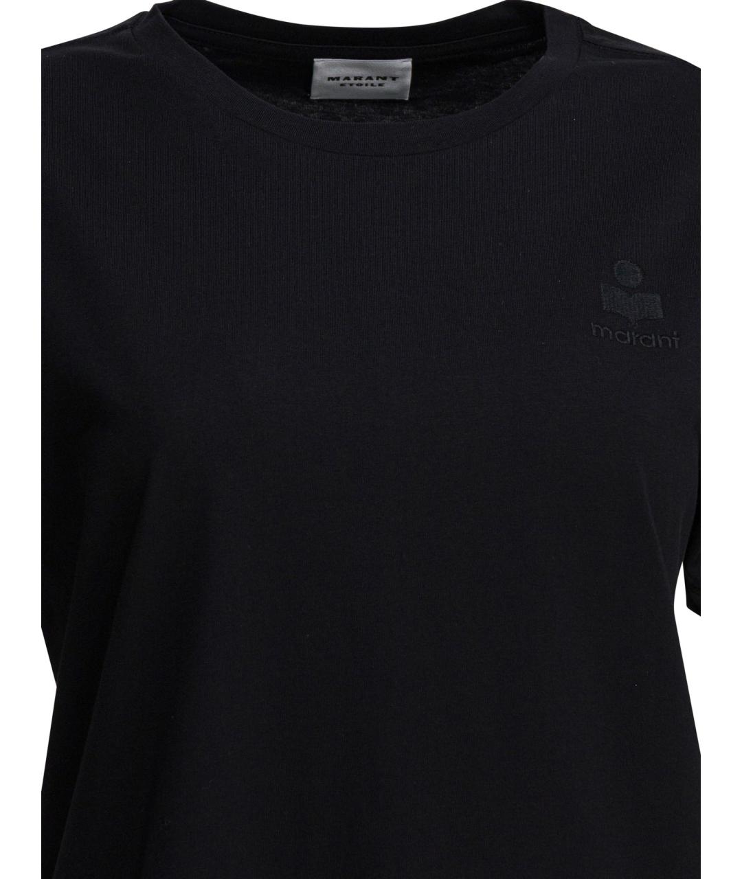 ISABEL MARANT ETOILE Черная хлопковая футболка, фото 3