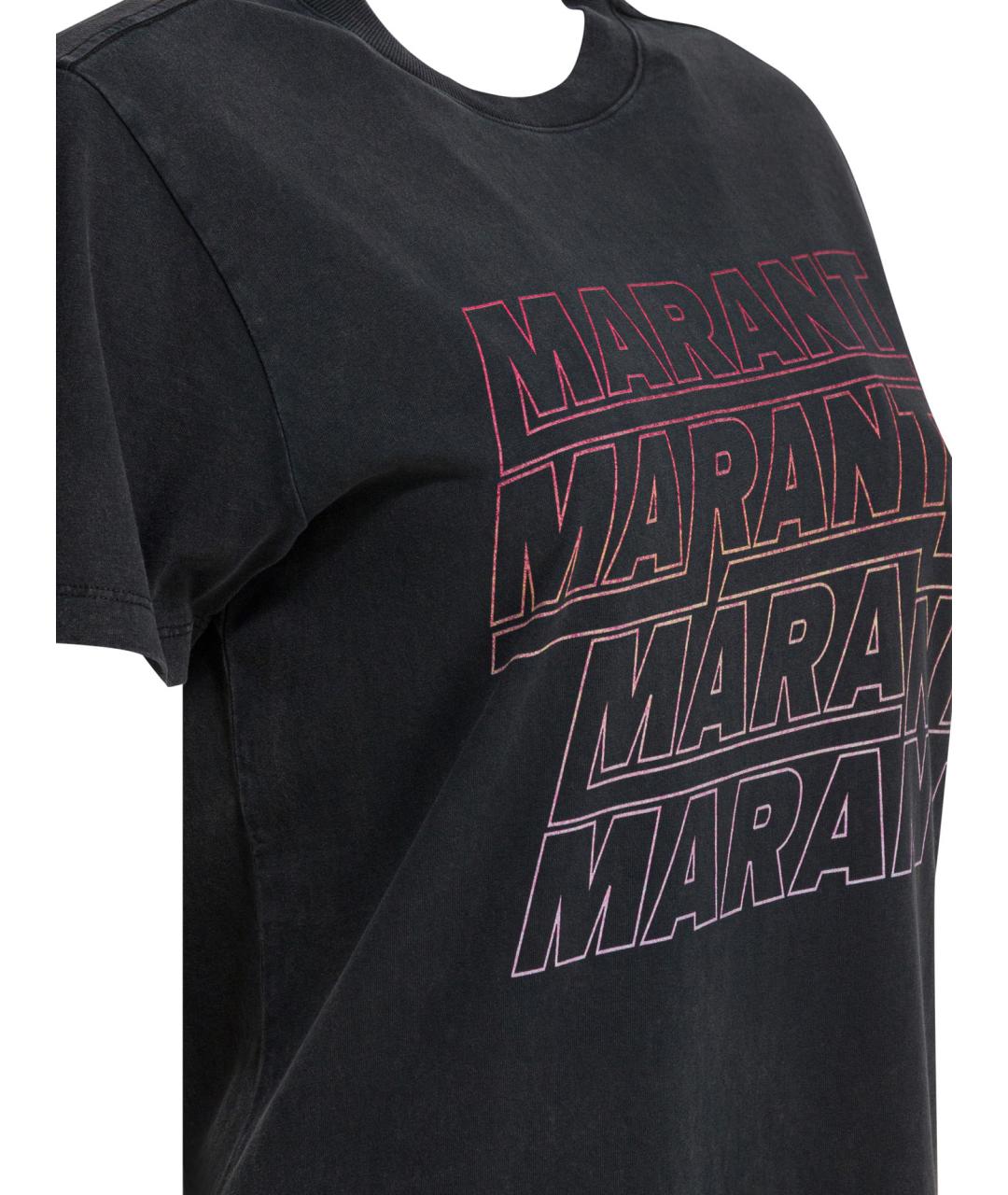 ISABEL MARANT ETOILE Черная хлопковая футболка, фото 4