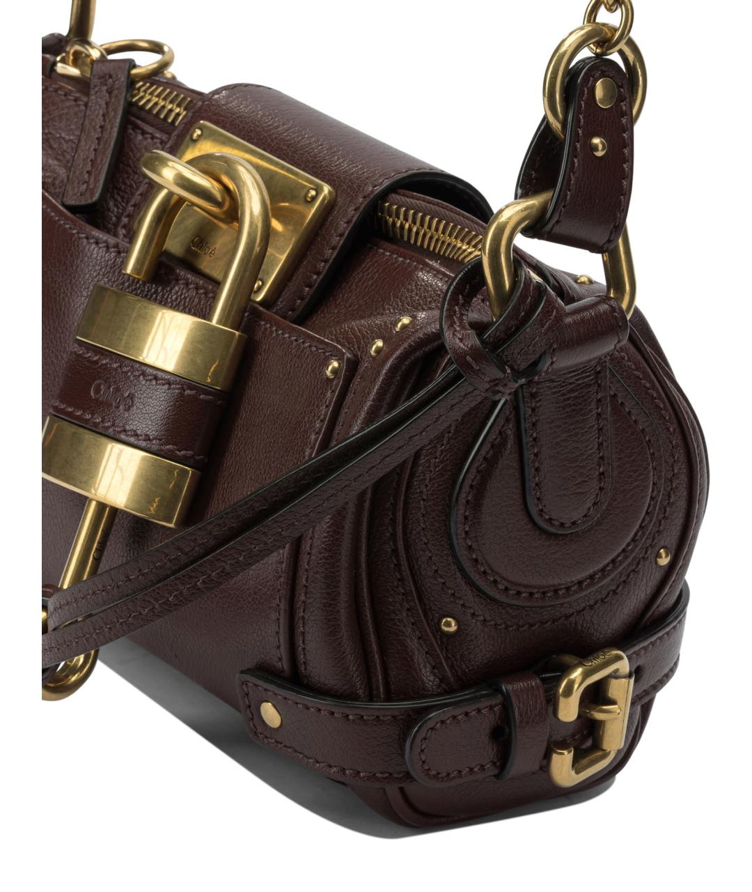 CHLOE Коричневая кожаная сумка через плечо, фото 4