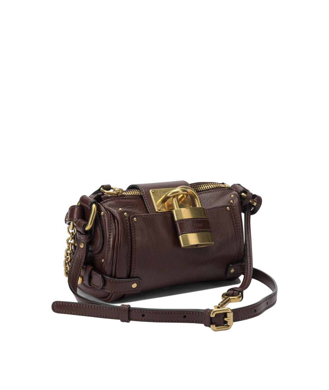 CHLOE Коричневая кожаная сумка через плечо, фото 2