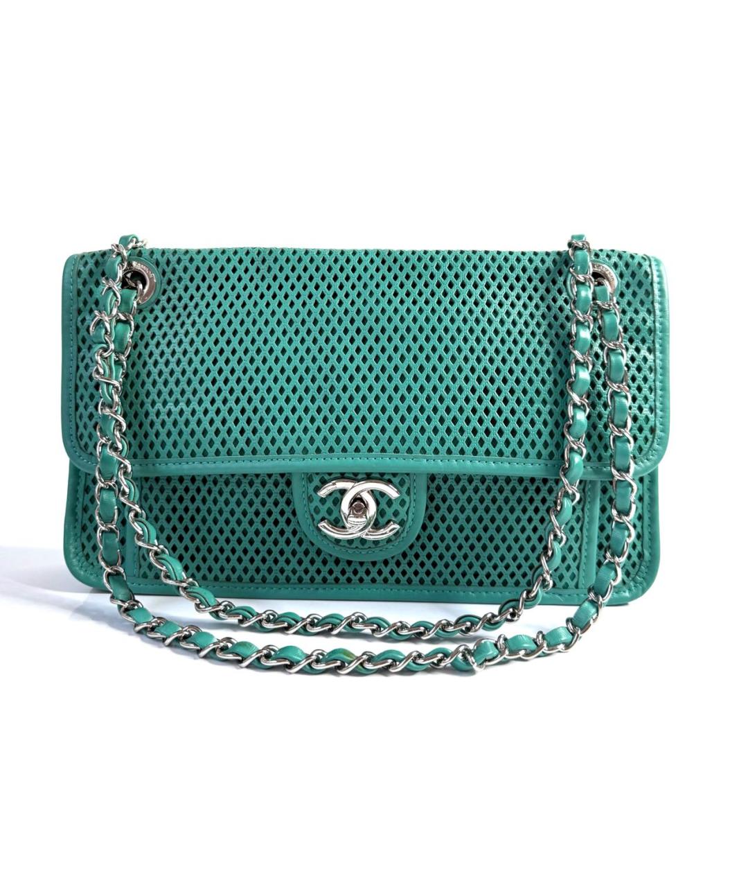 CHANEL Зеленая кожаная сумка через плечо, фото 2