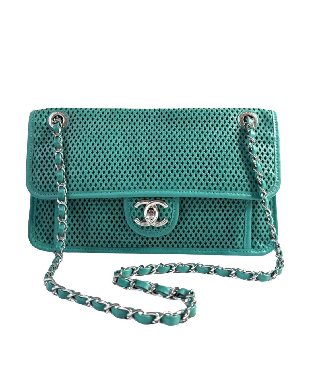CHANEL Зеленая кожаная сумка через плечо, фото 1