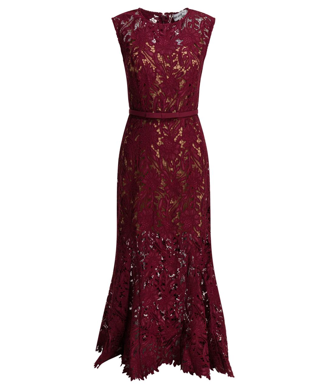 SELF-PORTRAIT Красное полиэстеровое вечернее платье, фото 1