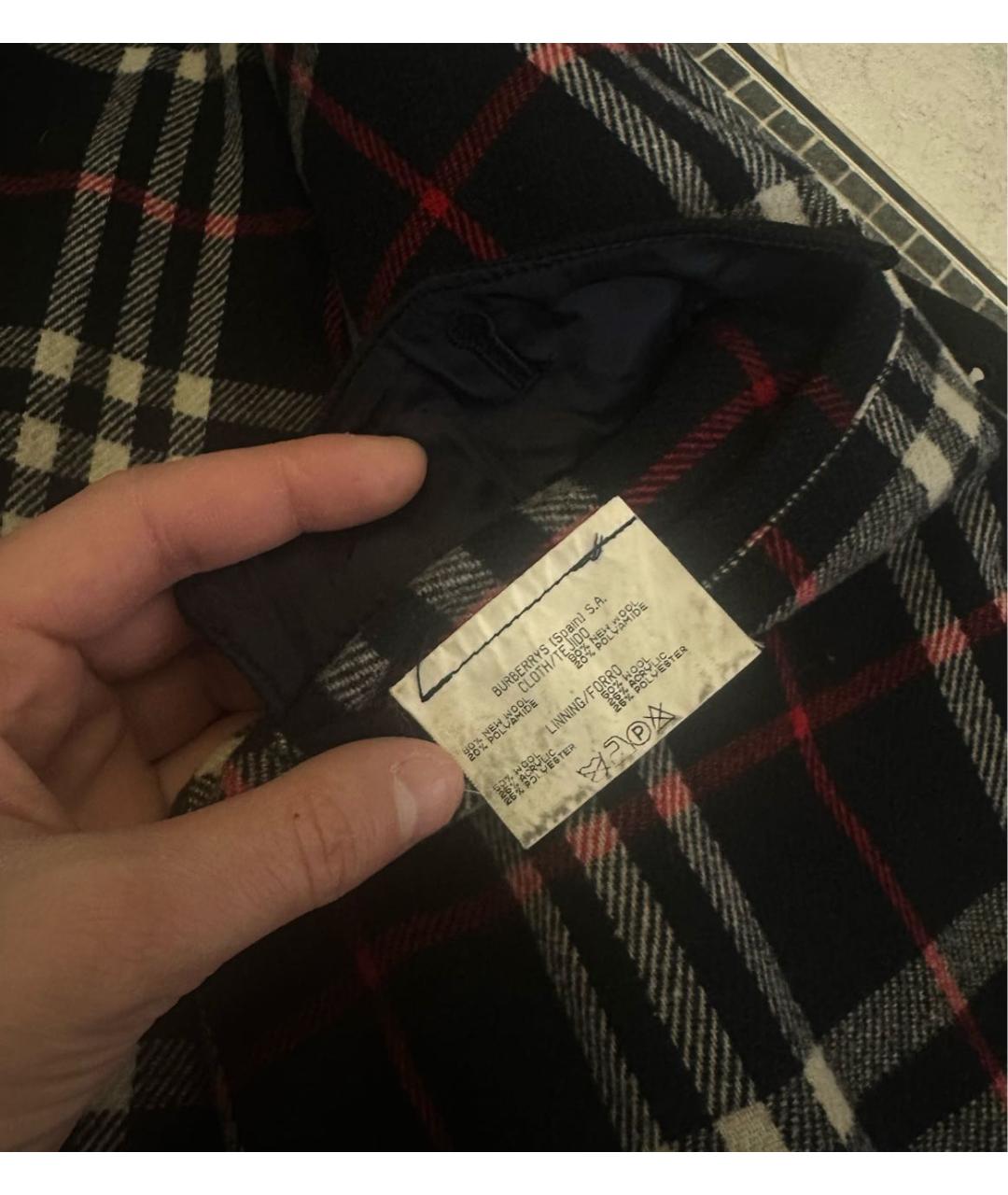 BURBERRY Черное шерстяное пальто, фото 6