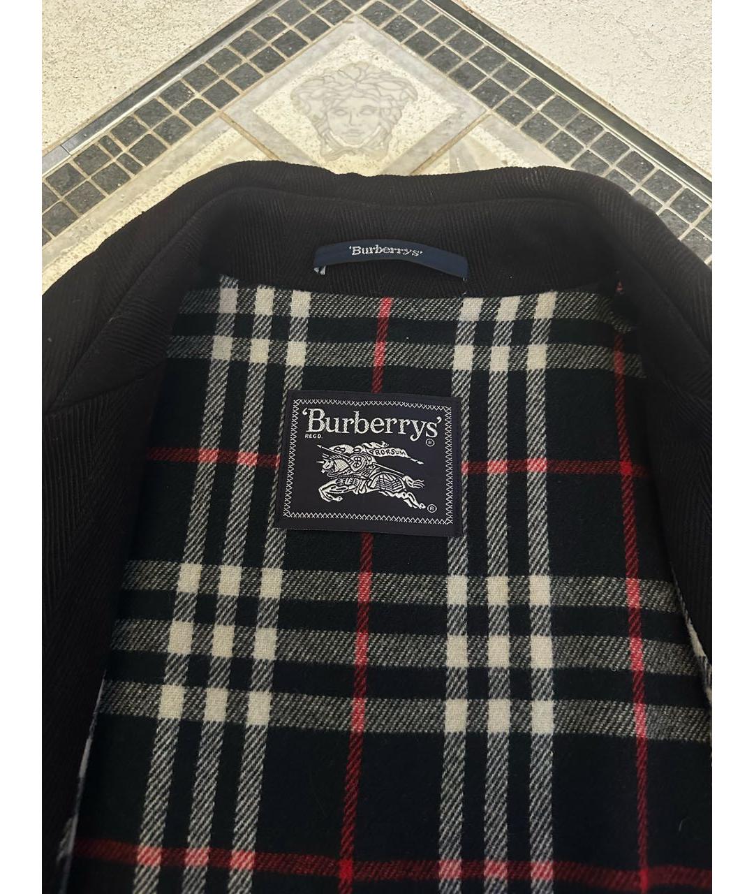 BURBERRY Черное шерстяное пальто, фото 4