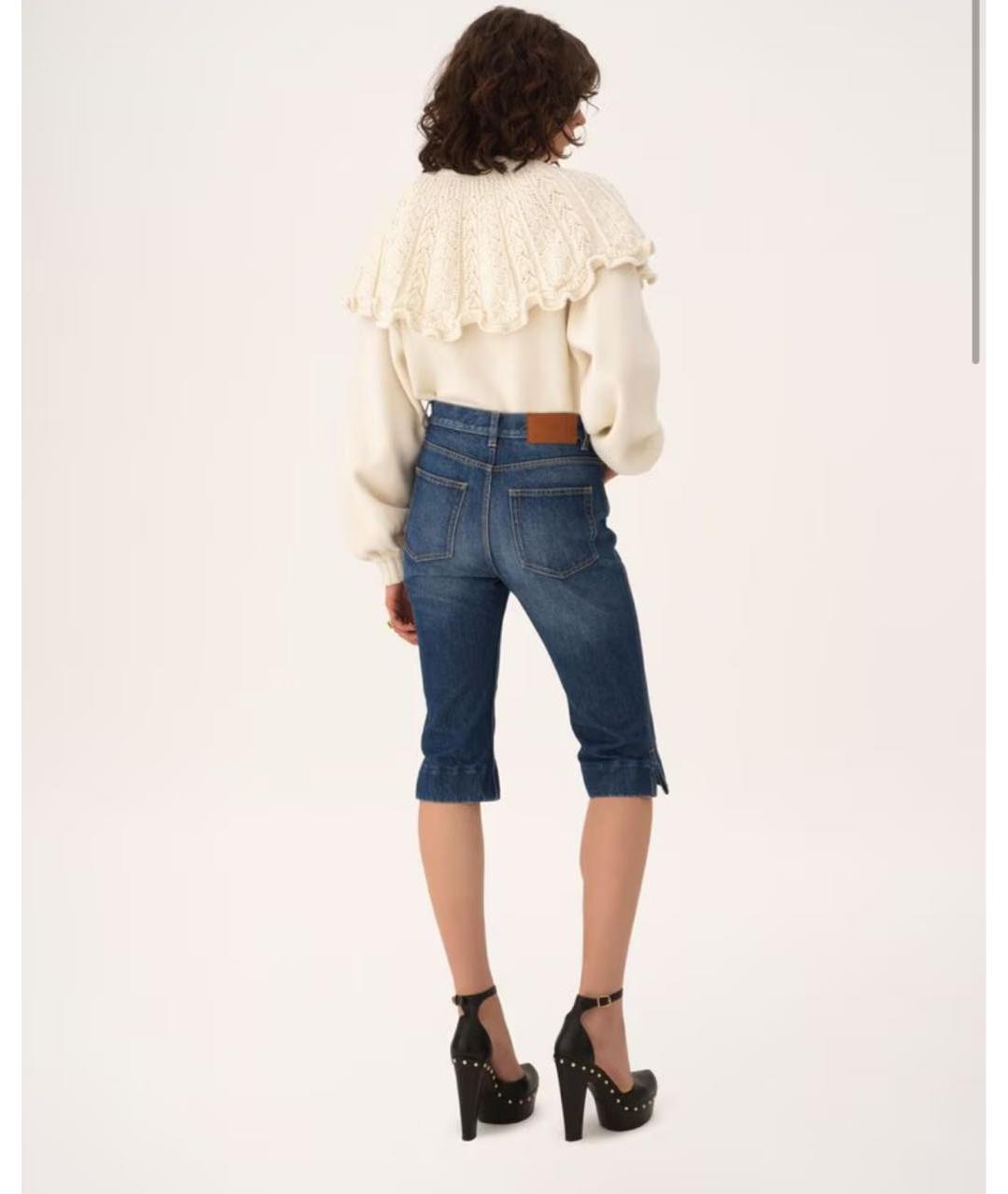 CHLOE Синие хлопковые джинсы слим, фото 3