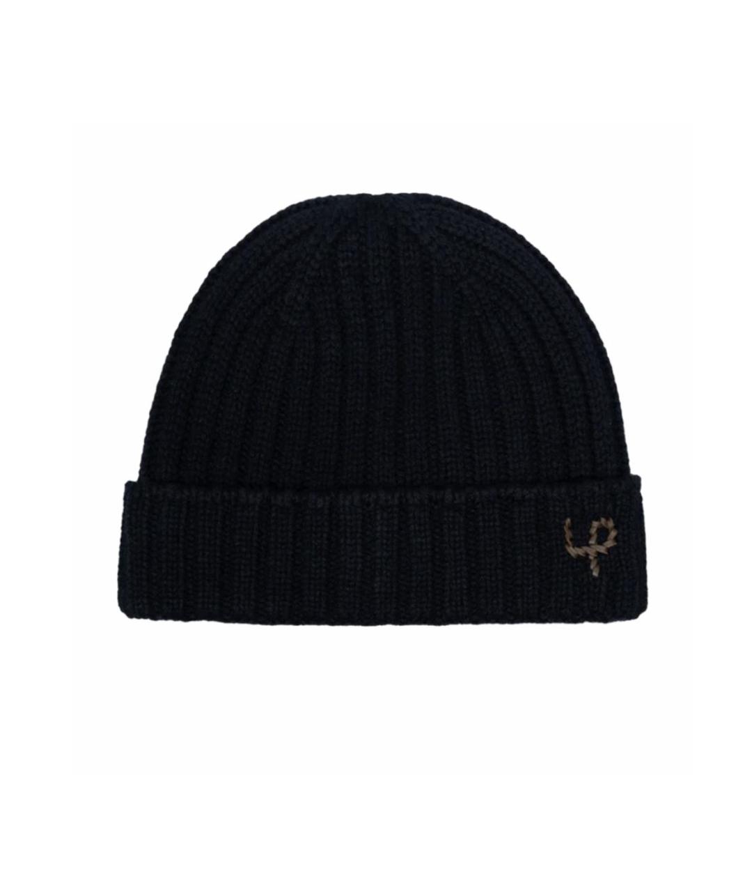 LORO PIANA Темно-синяя кашемировая шапка, фото 3