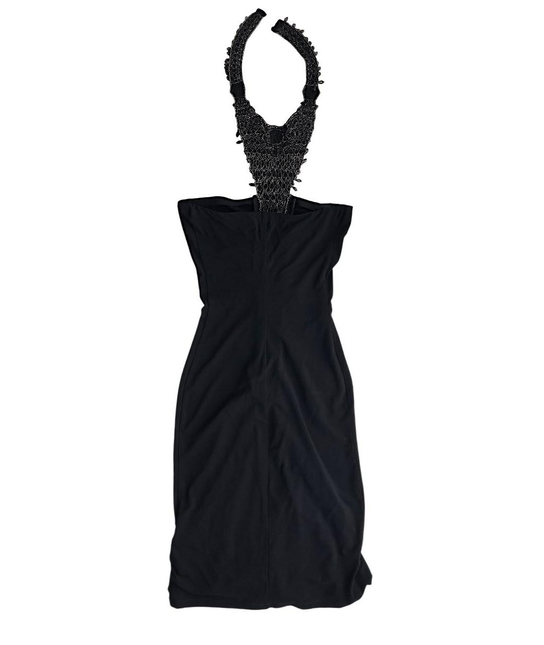 ROBERTO CAVALLI Черное вискозное вечернее платье, фото 2