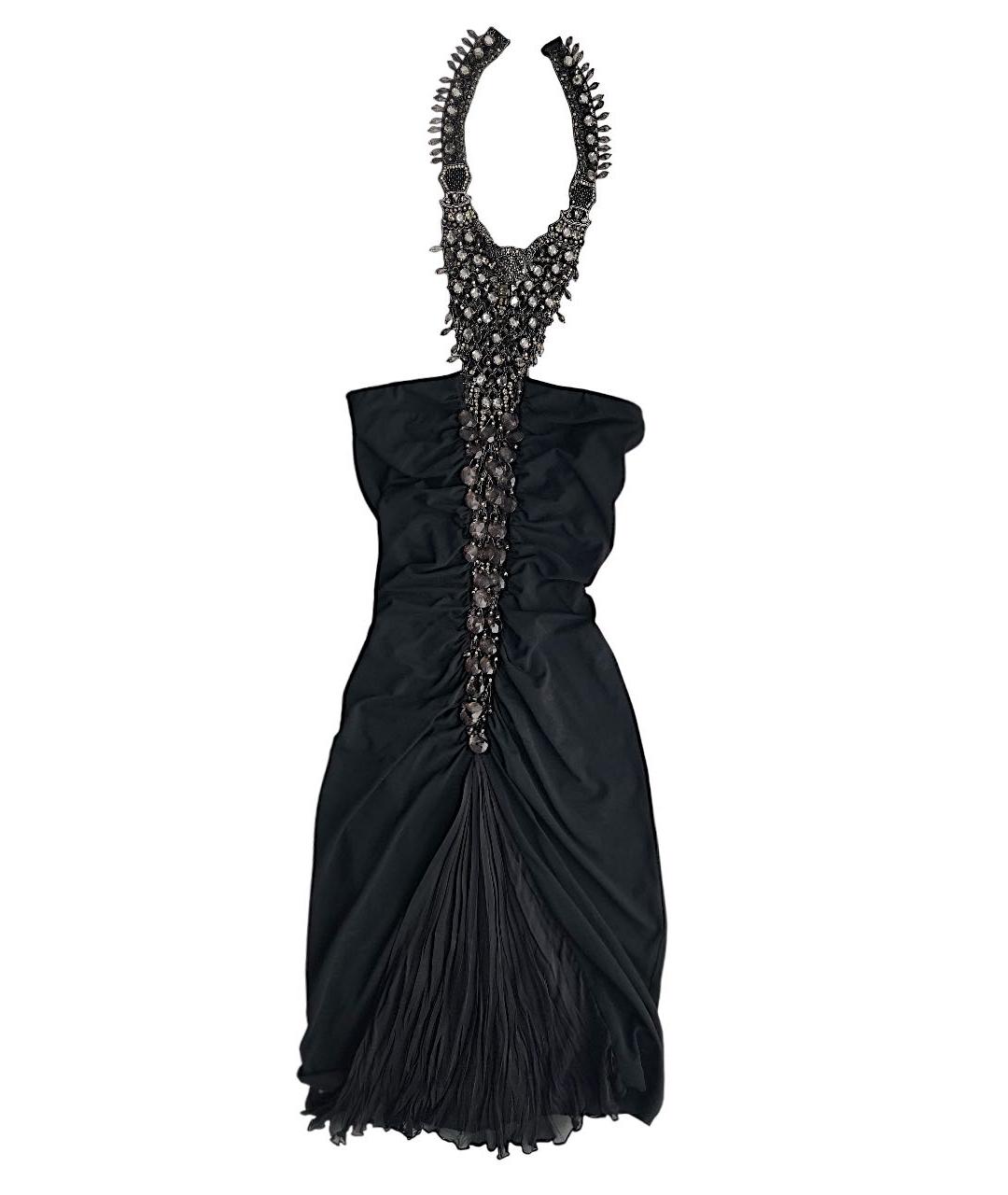 ROBERTO CAVALLI Черное вискозное вечернее платье, фото 1