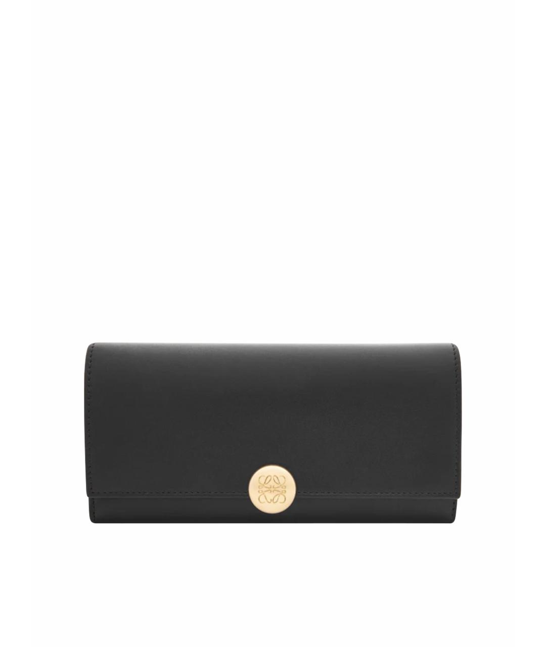 LOEWE Черный кожаный кошелек, фото 1