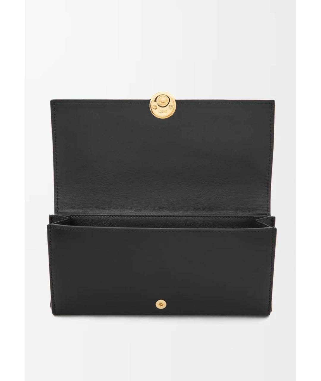 LOEWE Черный кожаный кошелек, фото 2
