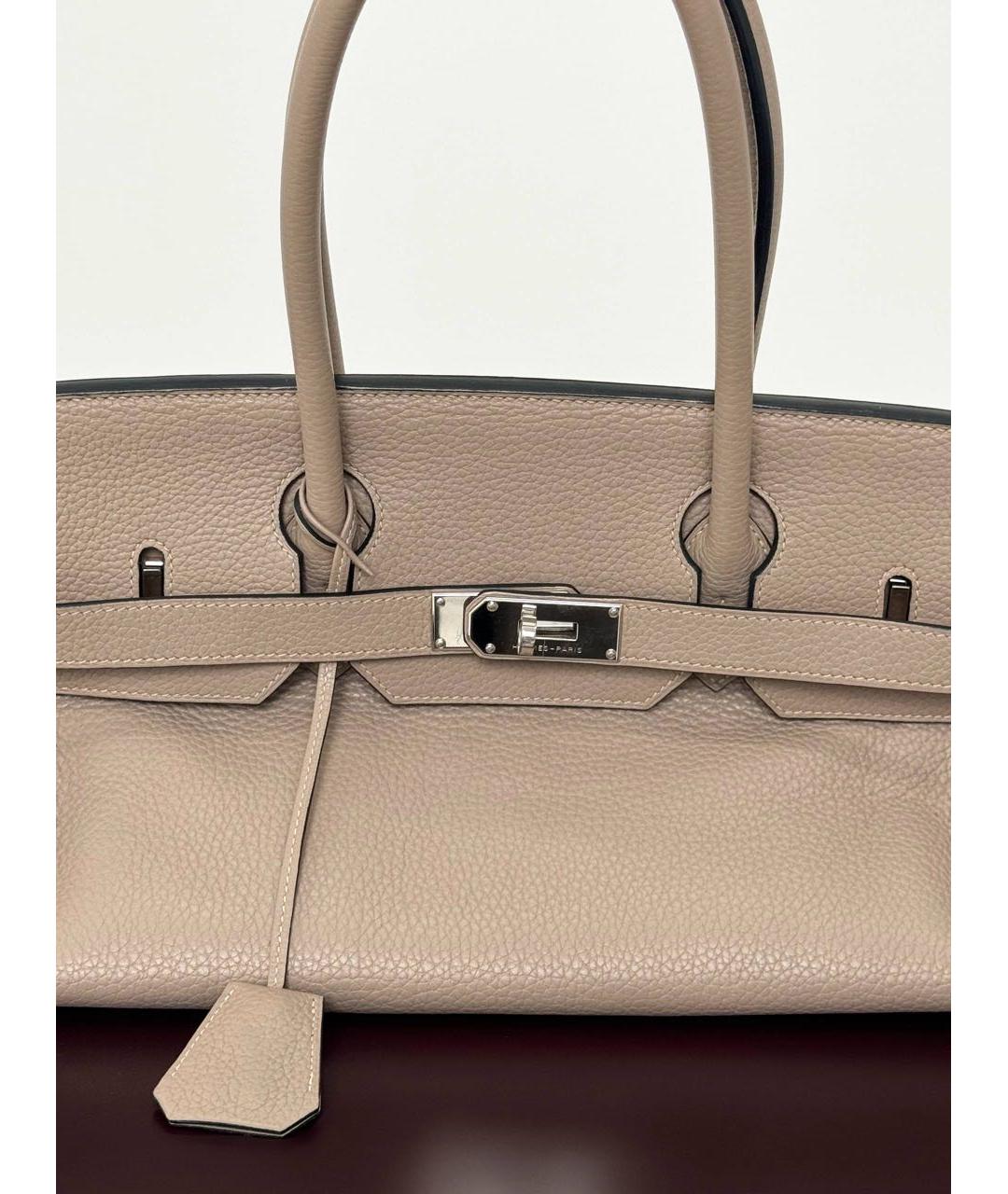 HERMES Коричневая кожаная сумка с короткими ручками, фото 4