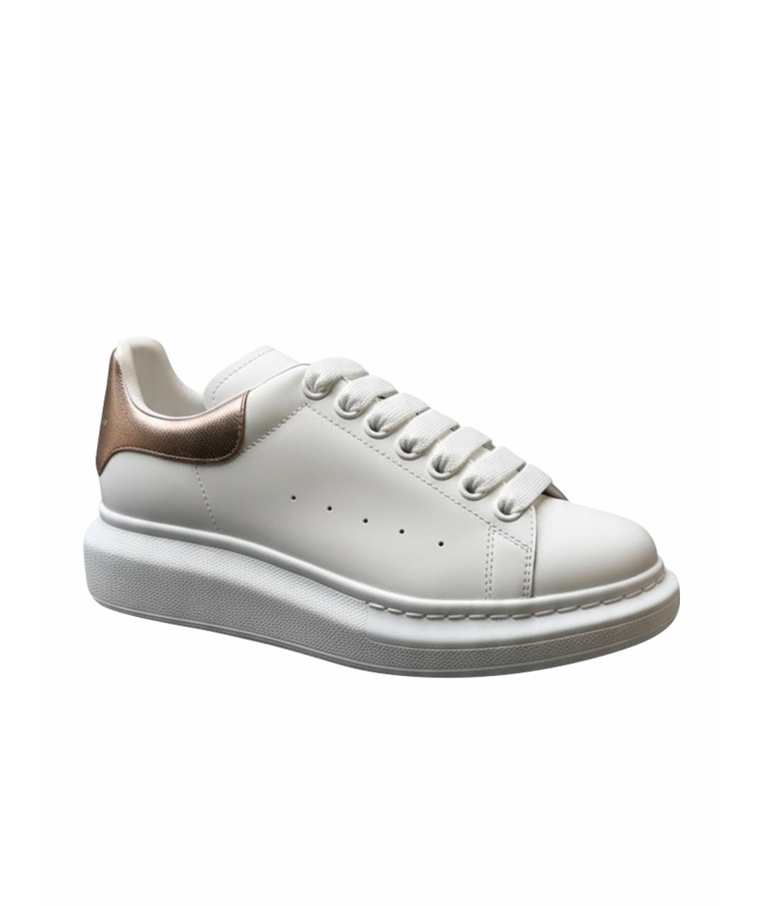 ALEXANDER MCQUEEN Белые кожаные кеды, фото 1