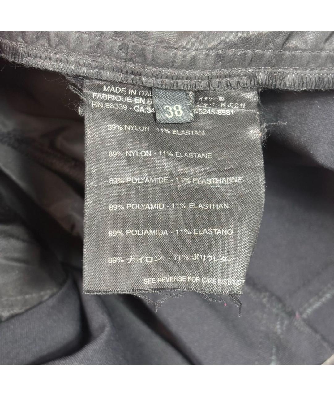 PRADA Черные полиамидовые прямые брюки, фото 5