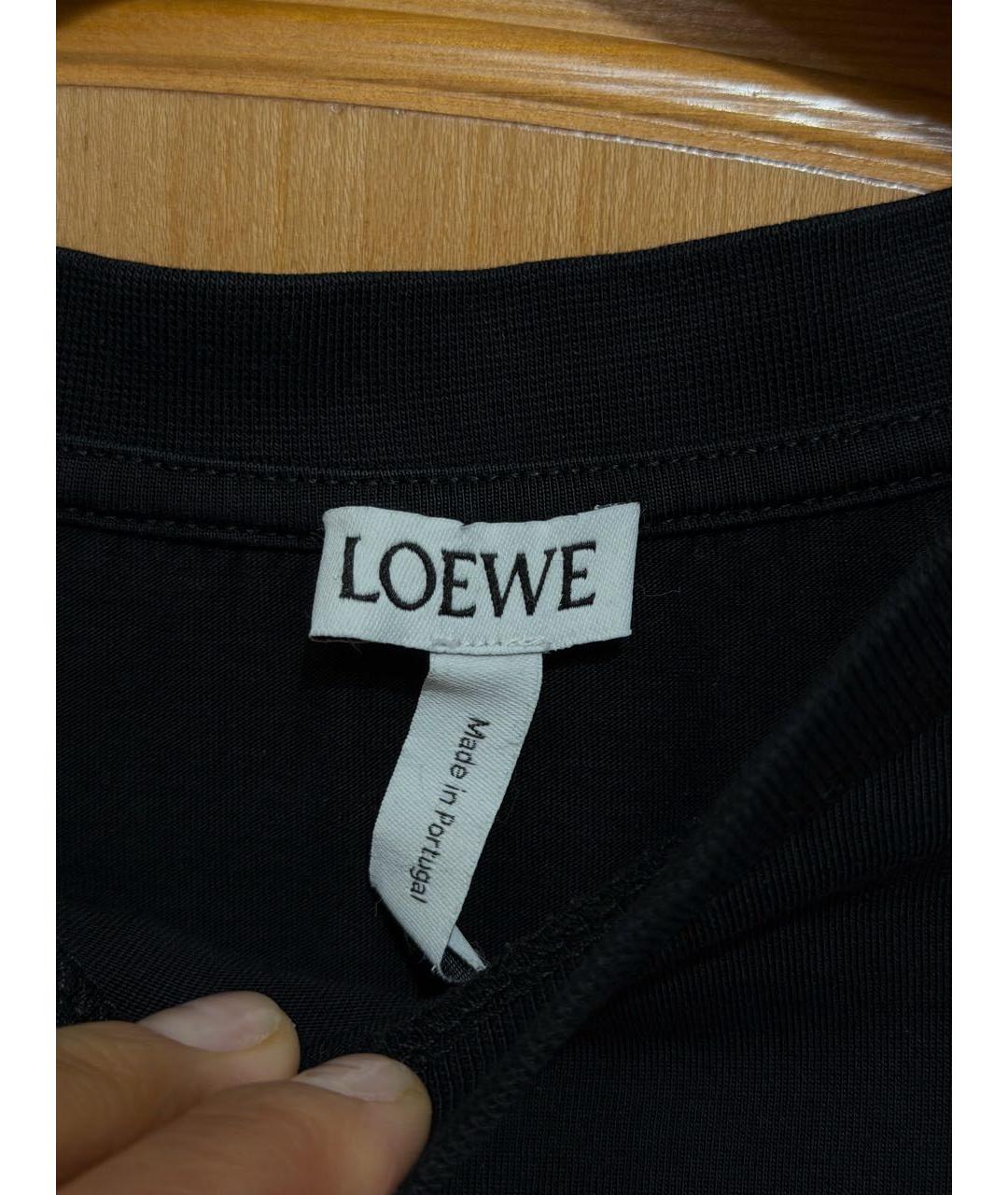 LOEWE Черная хлопковая футболка, фото 3