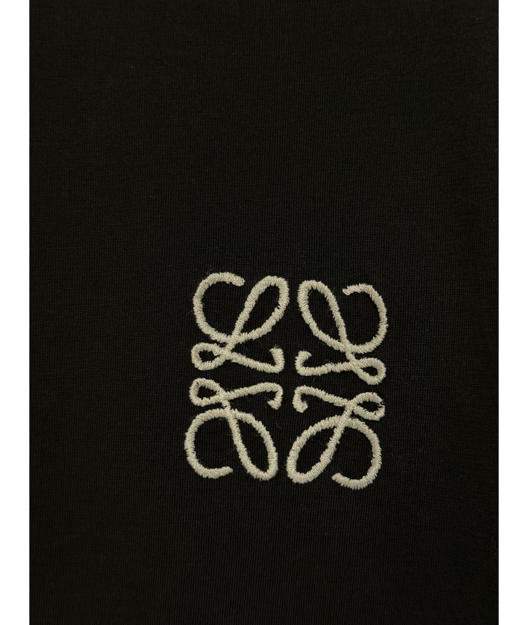 LOEWE Черная хлопковая футболка, фото 4