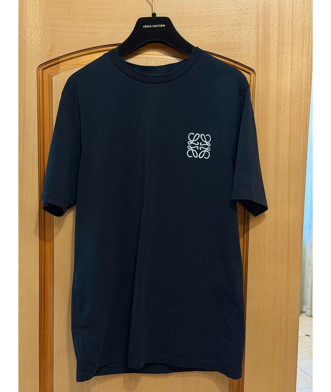 LOEWE Черная хлопковая футболка, фото 5