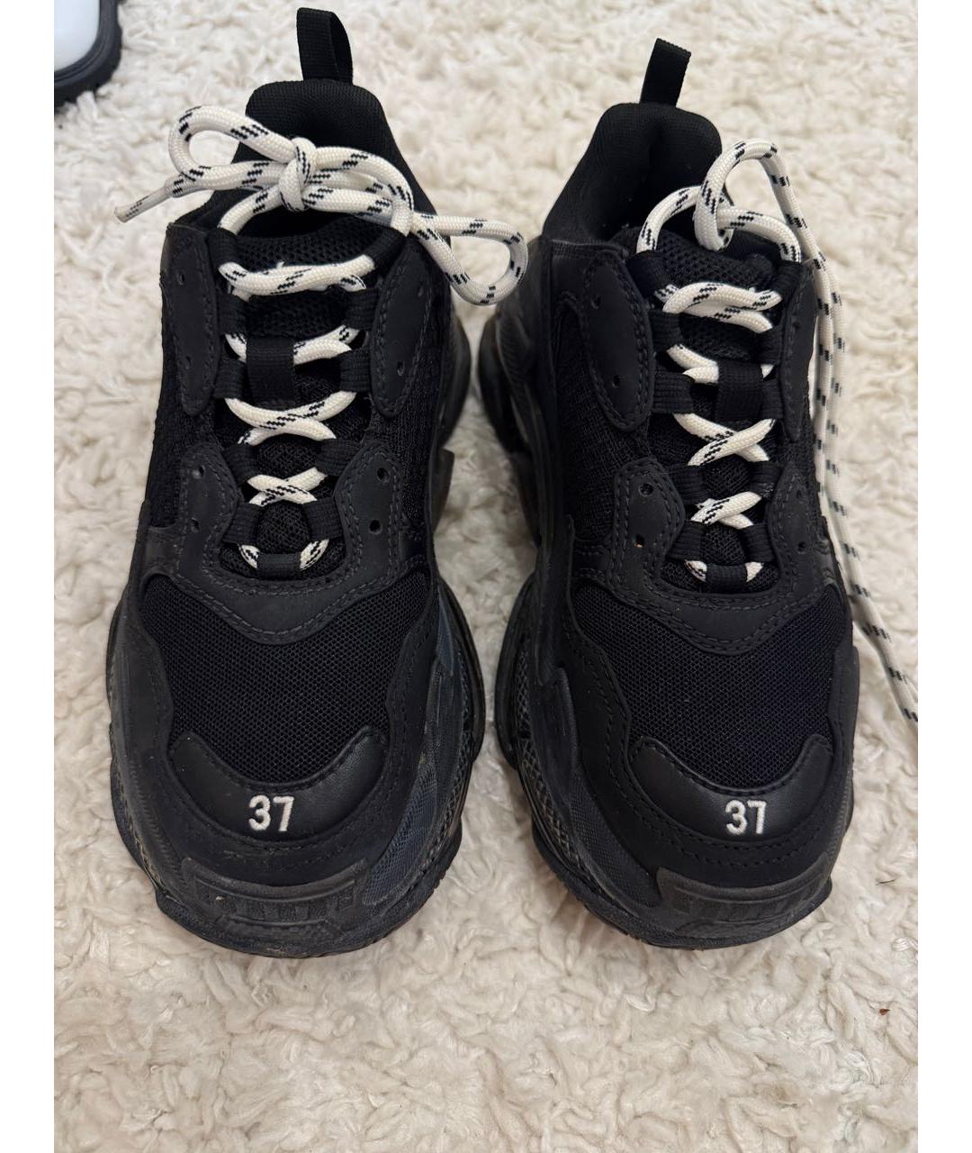 BALENCIAGA Черные текстильные кроссовки, фото 2