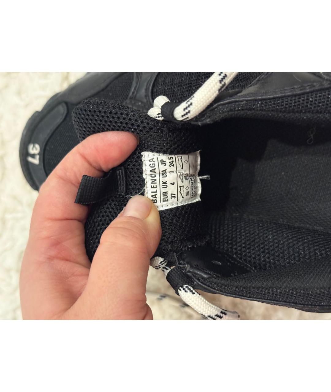 BALENCIAGA Черные текстильные кроссовки, фото 3