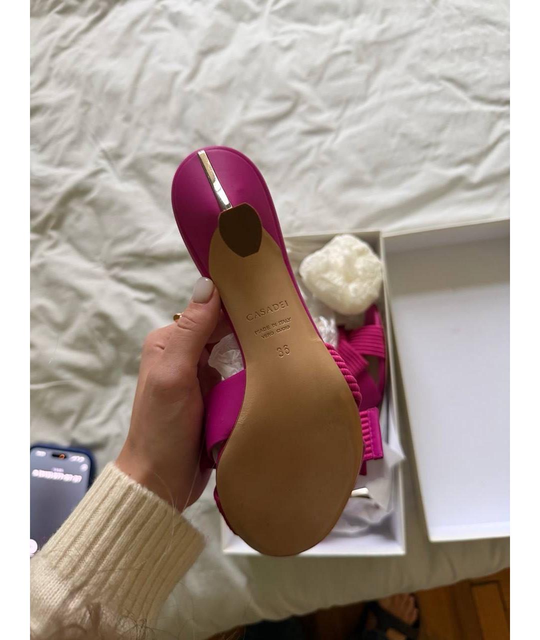 CASADEI Розовые кожаные туфли, фото 2