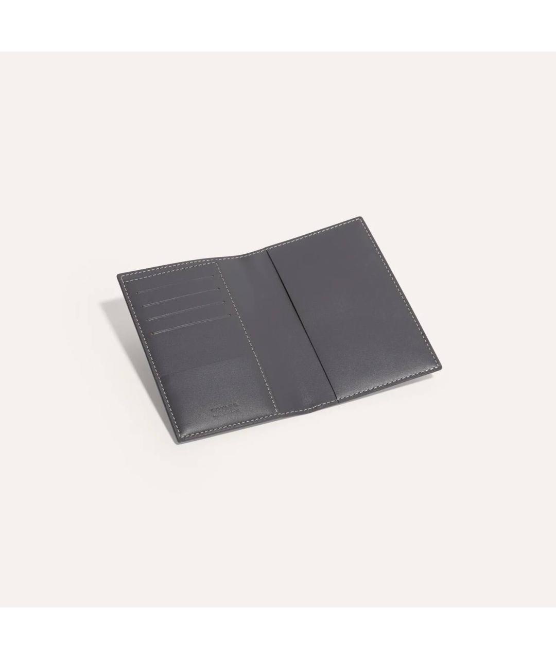 GOYARD Серая кожаная визитница, фото 2